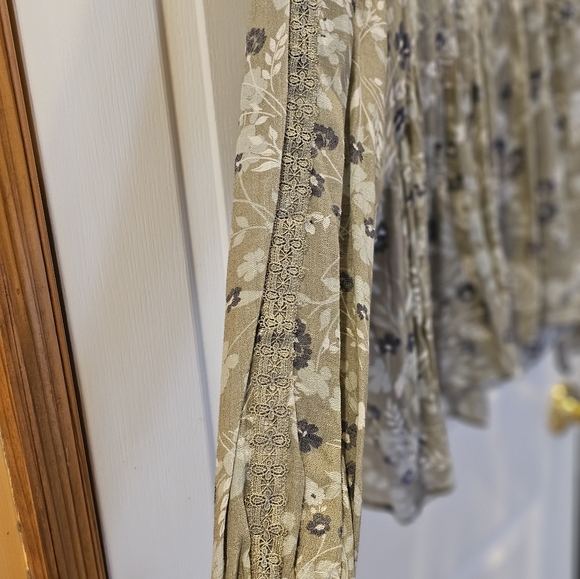 Lee size L EUC boho sheer blouse - Picture 2 of 7